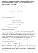 LOUISIANA LIFE AND HEALTH INSURANCE LICENSING EXAMINATION COMPLETE&NewLine;PRACTICE TEST BANK QUESTIONS AND ANSWERS &vert; VERIFIED SOLUTIONS &vert;&NewLine;UPDATED 2026&sol;2027 STUDY GUIDE