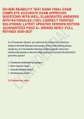 Exam &lpar;elaborations&rpar; SOS NERC