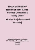 NHA Certified EKG Technician Test 1 2026 &vert; Practice Questions & Study Guide