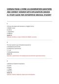 COMSAE PHASE 1 FORM 115 EXAMINATION QUESTIONS &NewLine;AND CORRECT ANSWER WITH EXPLANATION GRADED &NewLine;A&plus; STUDY GUIDE FOR OSTEOPATHIC MEDICAL STUDENT 