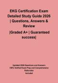 EKG Certification Exam Detailed Study Guide 2026 &vert; Questions&comma; Answers & Review 
