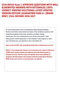 ICVA NAVLE Exam 1 APPROVED QUESTIONS WITH WELL &NewLine;ELABORATED ANSWERS WITH RATIONALES &lpar;100&percnt; &NewLine;CORRECT VERIFIED SOLUTIONS&rpar; LATEST UPDATED &NewLine;VERSION EDITION &vert;GUARANTEED PASS A&plus; &lpar;BRAND &NewLine;NEW&excl;&rpar; &vert;FULL REVISED 2026-2027 