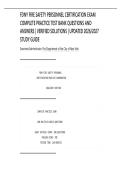 FDNY FIRE SAFETY PERSONNEL CERTIFICATION EXAM&NewLine;COMPLETE PRACTICE TEST BANK QUESTIONS AND&NewLine;ANSWERS &vert; VERIFIED SOLUTIONS &vert; UPDATED 2026&sol;2027&NewLine;STUDY GUIDE