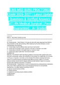 CMS MED SURG PROCTORED EXAM 2026-2027 &vert; Latest Update &vert; Questions & Verified Answers &vert; ATI RN Medical Surgical &vert; Pass Guaranteed - A&plus; Graded