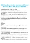 IBEC State Exam Practice Questions and Revised Answers 2026&sol;2027 &ndash; Rated 100&percnt; Correct Comprehensive Review Guide