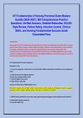 ATI Fundamentals of Nursing Proctored Exam Mastery &NewLine;Bundle &lpar;2026&ndash;2027&rpar;&colon; 200 Comprehensive Practice &NewLine;Questions&comma; Verified Answers&comma; Detailed Rationales&comma; NCLEX-&NewLine;Style Review&comma; Patient Safety&comma; Infection Control&comma; Clinical &NewLine;Skills&comma; and Nursing Fundamentals Su