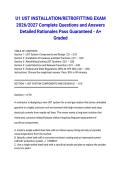 U1 UST INSTALLATION&sol;RETROFITTING EXAM 2026&sol;2027 Complete Questions and Answers Detailed Rationales Pass Guaranteed - A&plus; Graded