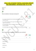 WGU C181 STUDENT PORTAL COACHING REPORT PRE-ASSESSMENT&colon; INTRODUCTION TO IT PG5