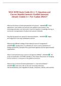 WGU D358 Study Guide Q's 1- 5 &vert; Questions and Correct Detailed Answers &lpar;Verified Answers&rpar; Already Graded A&plus; &vert; New Update 2026&sol;27 