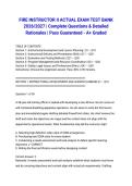 FIRE INSTRUCTOR II ACTUAL EXAM TEST BANK 2026&sol;2027 &vert; Complete Questions & Detailed Rationales &vert; Pass Guaranteed - A&plus; Graded
