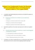 Pediatric Care Fundamentals Practice Test Questions and Correct Detailed Answers &lpar;Verified Answers&rpar; Already Graded A&plus; &vert; New Update 2026&sol;27 