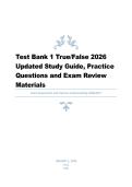 Business Law Test Bank 1 True&sol;False 2026 Updated Study Guide&comma; Practice Questions and Exam Review Materials