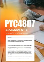 PYC4807 Assignment 4 Semester 2 Answers 2026 - Due 5 October 2026