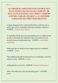 AZ CERTIFIED CAREGIVER EXAM AND PRACTICE &NewLine;EXAM NEWEST 2026 TEST BANK&vert; COMPLETE 300 &NewLine;REAL EXAM QUESTIONS AND CORRECT VERIFIED &NewLine;ANSWERS&sol; ALREADY GRADED A&plus;&vert; AZ CERTIFIED &NewLine;CAREGIVER TEST PREP &lpar;MOST RECENT&excl;&excl;&rpar; 