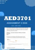 AED3701 Assignment 2 2026 - Distinction &vert; Due June 2026