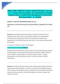RIMS-CRMP COMPLETE STUDY GUIDE 2026&sol;2027 &vert; Domain 1&comma;2&comma;3 &vert; Analyze Business Model &vert; Developing Risk Strategies &vert; Implementing &vert; Certified Risk Management Professional &vert; Pass Guaranteed - A&plus; Graded&NewLine;&NewLine;