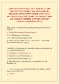 MINNESOTA PESTICIDE APPLICATOR EXAM AND &NewLine;PRACTICE TEST NEWEST 2026 TEST BANK&vert; MN &NewLine;PESTICIDE APPLICATOR CERTIFICATION EXAM &NewLine;PREP WITH COMPLETE 250 REAL EXAM QUESTIONS &NewLine;AND CORRECT VERIFIED ANSWERS&sol; ALREADY &NewLine;GRADED A&plus; &lpar;MOST RECENT&excl;&excl;&rpar; 