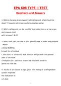 EPA 608 Type II Test Newest 2026 Actual Questions and Verified Answers &lpar;Latest 2026 &sol; 2027 Update&rpar; A&plus; Grade 100&percnt; Guarantee Verified by Experts