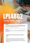 LPL4802 May June Portfolio ANSWERS 2026 - Due May 28 2026