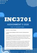INC3701 assignment 5 2026 - Distinction &vert; Due 21 August 2026