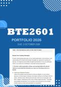 BTE2601 Portfolio Semester 2 2026 - Due 2 October 2026