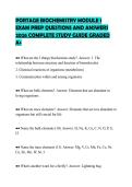 PORTAGE&lowbar;BIOCHEMISTRY&lowbar;MODULE&lowbar;1&lowbar;EXAM&lowbar;PREP&lowbar;QUESTIONS&lowbar;AND&lowbar;ANSWERS&lowbar;2026