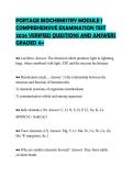 PORTAGE&lowbar;BIOCHEMISTRY&lowbar;MODULE&lowbar;1&lowbar;COMPREHENSIVE&lowbar;EXAMINATION&lowbar;TEST&lowbar;2026