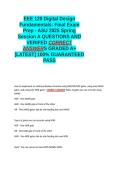 EEE 120 Digital Design Fundamentals Final Exam Prep - ASU 2025 Spring Session A EXAM QUESTIONS AND VERIFIED CORRECT ANSWERS GRADED A&plus; -LATEST 2026-2027- 100- GUARANTEED PASS&period;docx&NewLine;&NewLine;