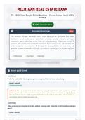 Michigan Real Estate Exam 75&plus; &lpar;2026 Exam Bundle&rpar; Solved Questions   Correct Answer Keys   100&percnt; Verified