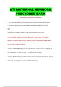 ATI Maternal Newborn Proctored Questions and Answers Study Guide