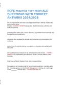 RCFE PRACTICE TEST FROM ALE QUESTIONS WITH CORRECT ANSWERS 2024-2025&period;