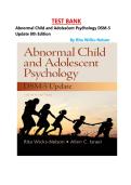 Test Bank for Abnormal Child and Adolescent Psychology DSM-5 Update 8th Edition Rita Wicks-Nelson