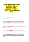 Project Management C783 Full Set EXAM QUESTIONS AND VERIFIED CORRECT ANSWERS GRADED A&plus; -LATEST 2026-2027- 100- GUARANTEED PASS&period;docx&NewLine;&NewLine;