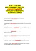 WGU C783 CAPM EXAM QUESTIONS AND VERIFIED CORRECT ANSWERS GRADED A&plus; -LATEST 2026-2027- 100- GUARANTEED PASS&period;docx&NewLine;&NewLine;