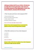 Alabama Industrial Process Safety Technician &NewLine;Certification Exam Questions And Answers &NewLine;&lbrack;Verified Answers&rsqb; Plus Rationales &vert; Qs & Ans &NewLine;Latest 2026&sol;27 &vert; Instant Pdf Download
