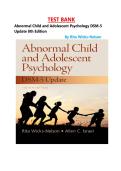 Test Bank for Abnormal Child and Adolescent Psychology DSM-5 Update 8th Edition Rita Wicks-Nelson