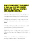 QUALYS&lowbar;VULNERABILITY&lowbar;MANAGEMENT&lowbar;V1&lowbar;EXAM&lowbar;2023&lowbar;COMPLETE&lowbar;SOLUTION&lowbar;EXAMINATION&period;