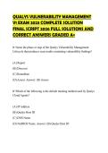 QUALYS&lowbar;VULNERABILITY&lowbar;MANAGEMENT&lowbar;V1&lowbar;EXAM&lowbar;2023&lowbar;COMPLETE&lowbar;SOLUTION&lowbar;FINAL&period;