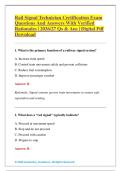 Rail Signal Technician Certification Exam  &NewLine;Questions And Answers With Verified &NewLine;Rationales &vert; 2026&sol;27 Qs & Ans &vert; Digital Pdf &NewLine;Download