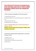 Texas Electrical Contractor Licensing Exam &NewLine;Prep &vert; Questions And Answers With Verified &NewLine;Rationales &vert; 2026&sol;27 Qs & Ans &vert; Digital Pdf &NewLine;Download 
