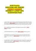 AVOP Practice EXAM QUESTIONS AND VERIFIED CORRECT ANSWERS GRADED A&plus; -LATEST 2026-2027- 100- GUARANTEED PASS&period;docx&NewLine;&NewLine;