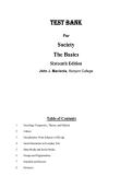 Test Bank for Society&colon; The Basics 16th Edition by John J&period; Macionis &vert; 2024 Edition &vert; Chapters 1&ndash;17 Sociology Exam Questions PDF