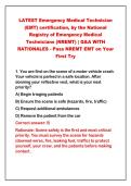 2026-2027 LATEST Emergency Medical Technician&NewLine;&lpar;EMT&rpar; certification&comma; by the National&NewLine;Registry of Emergency Medical&NewLine;Technicians &lpar;NREMT&rpar; &vert; Q&A WITH&NewLine;RATIONALES - Pass NREMT EMT on Your&NewLine;First Try