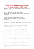 Boiler Exam Sample Questions with Correct Answers 100&percnt; Pass
