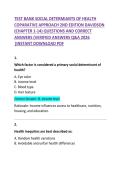 Test Bank &ndash; Social Determinants of Health&colon; A Comparative Approach &lpar;2nd Edition&rpar; by Davidson
