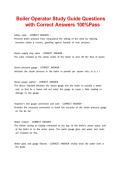 Boiler Operator Study Guide Questions with Correct Answers 100&percnt; Pass&period;