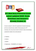 ATI Med Surg Proctored Exam 2026 &lpar;NURS 320&sol;NURS 330&rpar; &ndash; 150&plus; ATI & NCLEX Practice Questions on Neurology&comma; Cardiovascular&comma; Oncology&comma; Renal&comma; Respiratory & Critical Care Nursing