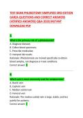 Test Bank &ndash; Phlebotomy Simplified &lpar;3rd Edition&rpar; by Diana Garza