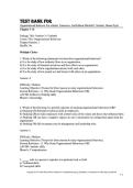 Test Bank for Organizational Behavior&colon; For a Better Tomorrow&comma; 2nd Edition by Mitchell J&period; Neubert & Bruno Dyck &lpar;2024&rpar; &ndash; Complete Chapters 1&ndash;16 Exam Questions & Study Guide