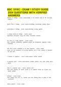 BSC 1010C - EXAM 1 STUDY GUIDE 2026 QUESTIONS WITH VERIFIED ANSWERS&period;